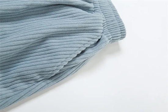 Casual Women's Pants Y2K Wide Leg Corduroy Women's Pants Hip Hop Loose Basic Pockets High Waist Pants SS69