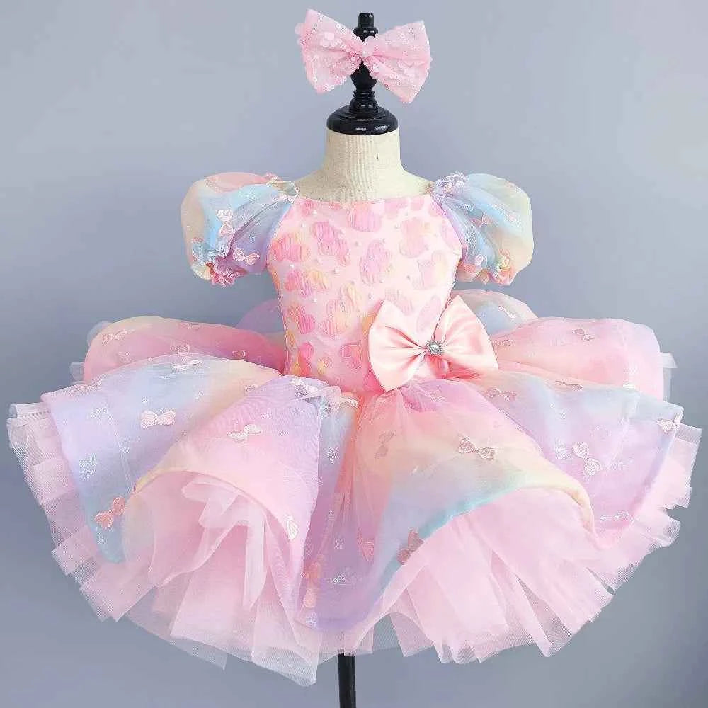 Dance Wear Summer Children Clothing Princess Performance Fairy Tutu Kids Clothes Ballet Leotards for Girls Dress Stage Costumes