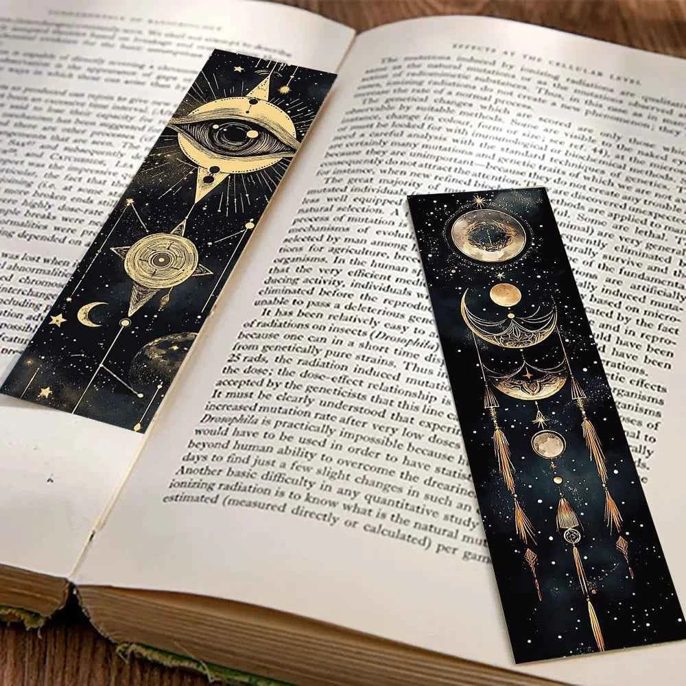 30PCS Mysterious Celestial Body Bookmarks Vintage DIY Page Reading Book Art Stationery Landscape Gift Creative Cards Bookmark