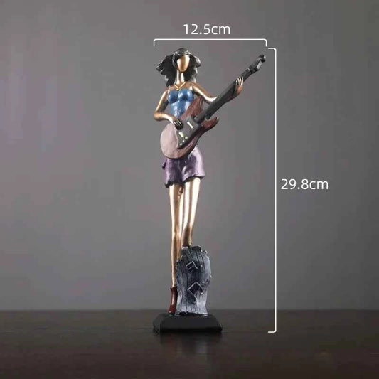 Vintage Musical Instrument Resin Figure Ornaments Figurines Home Decoration Accessories for Living Room Ornaments for Home Decor