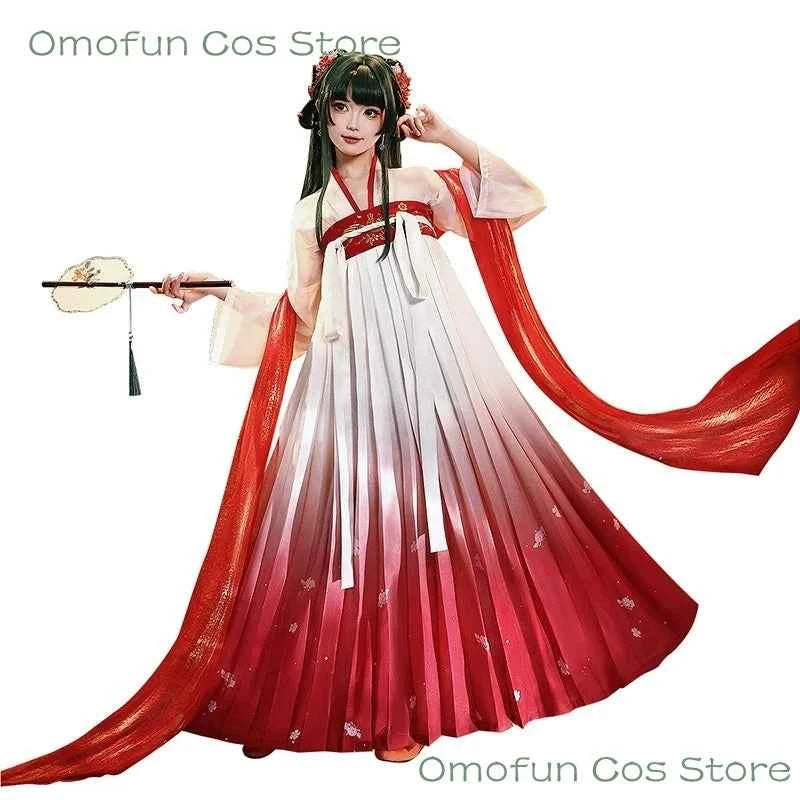 Mao Mao Maomao Cosplay The Apothecary Diaries S2 Anime Costume Red Suit Wig Roleplay Ancient Traditional Dress Hanfu Sanfen