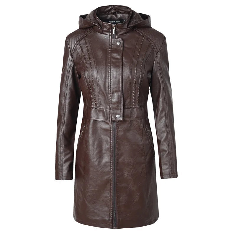 2025 Steampunk Rock Rivet Women's Leather Jacket Slim Short Streetwear Gothic Embroidery PU Leather Locomotive Coat Femme SS69