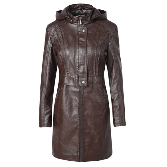 2025 Steampunk Rock Rivet Women's Leather Jacket Slim Short Streetwear Gothic Embroidery PU Leather Locomotive Coat Femme SS69