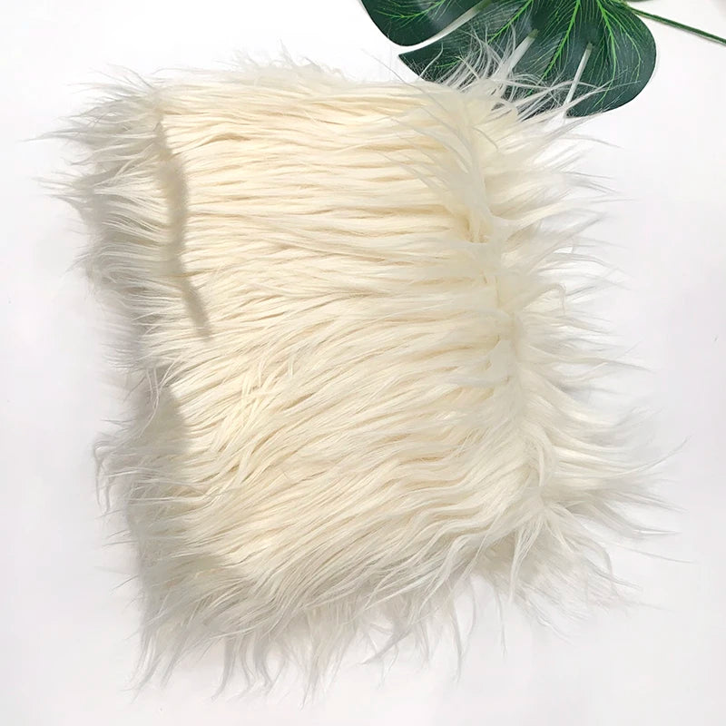 Faux Fur Fabric 8cm Long Pile Cosplay Patchwork Sheet