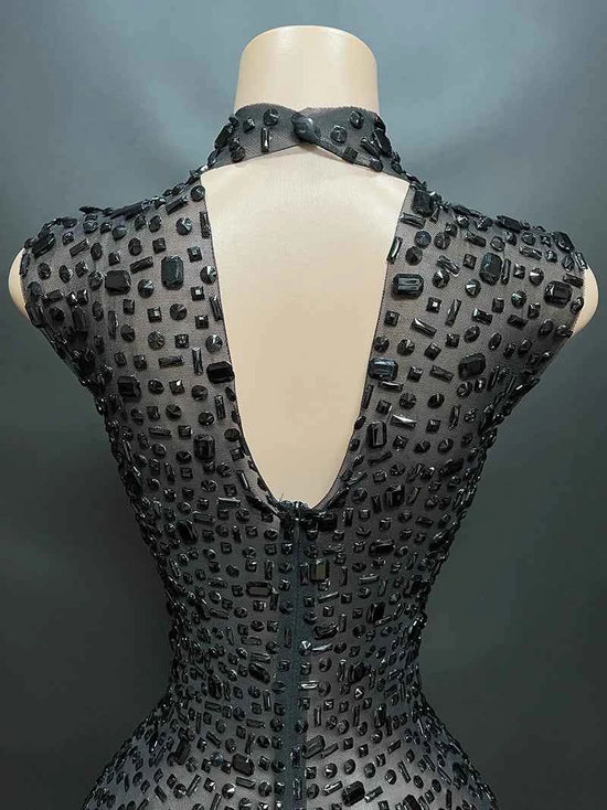 Elegant Luxury Crystal Party Dress Birthday Celebration Dress Bride Diamond Long Prom Dress Mother Formal Grand Party Dress