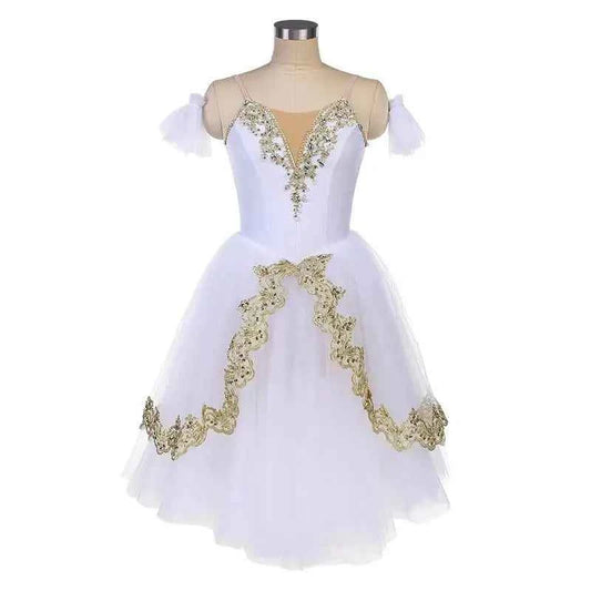 Children Ballet Dress White Classical Ballet Tutu Leotard Long Ballet Skirt Performance Dance Clothes Women Ballerina Dress