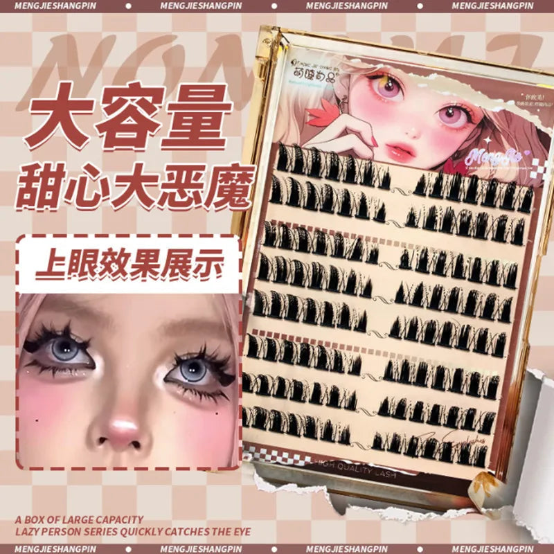 Little Devil False Eyelashes Manga Lashes Reusable Natural Thick Fluffy Soft Single Individual Cluster Eye Extension Beauty Tool SS69 11.69 One Set
