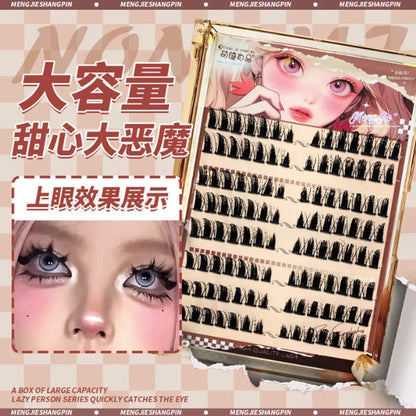 Little Devil False Eyelashes Manga Lashes Reusable Natural Thick Fluffy Soft Single Individual Cluster Eye Extension Beauty Tool SS69 11.69 One Set