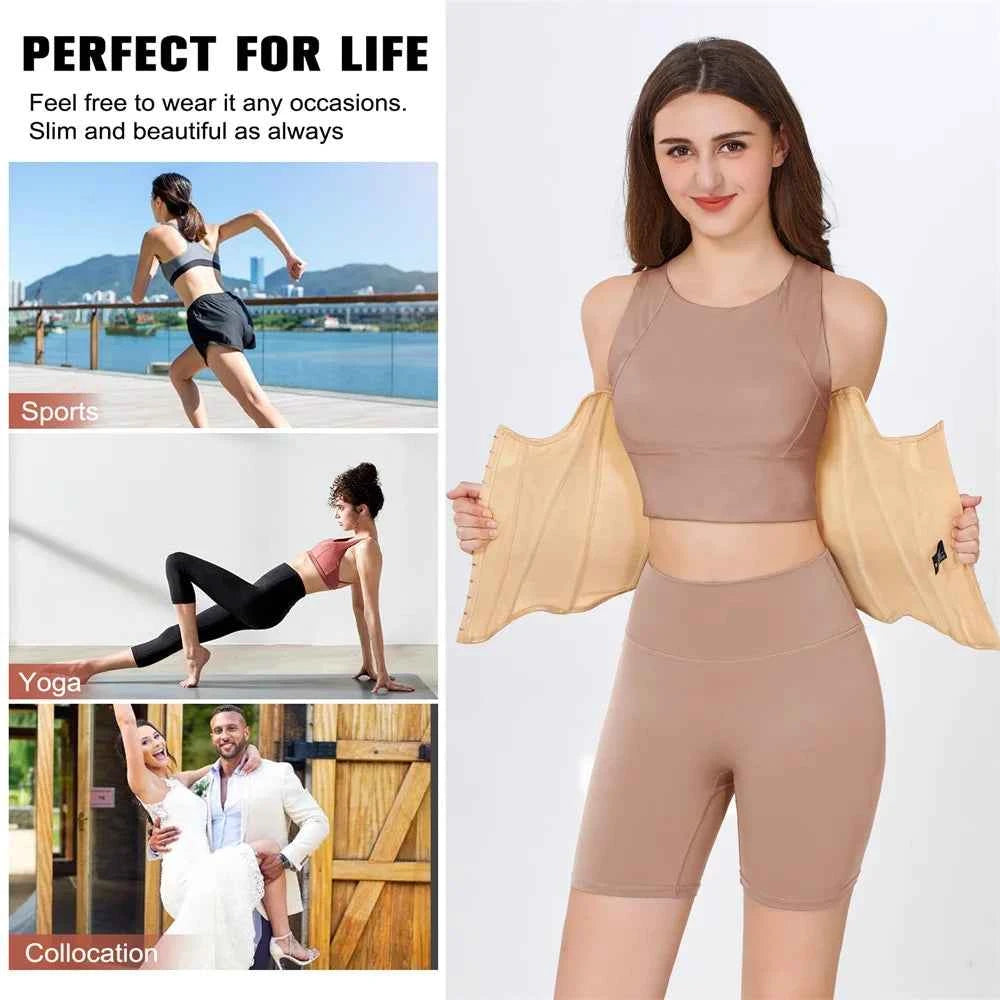 MiiOW U-shaped Waist Trainer Corset Women Buttoned Shapers Breast Lifted Waist Trainer Steel Bone Slimming Breathable Shapewear