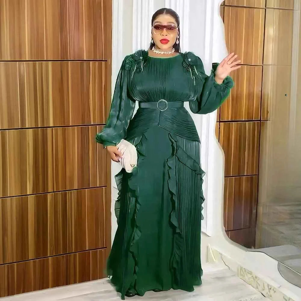 Elegant African Dresses for Women 2025 New Africa Clothing Plus Size Turkey Wedding Party Long Dress Dashiki Ankara Outfits Robe