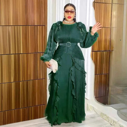 Elegant African Dresses for Women 2025 New Africa Clothing Plus Size Turkey Wedding Party Long Dress Dashiki Ankara Outfits Robe