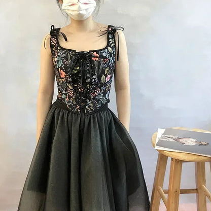 Sexy Lolita Corset Shaper Ladies Slimming Bandage Corsets Underbust Bustier Top Women Lingerie Elegant Streetwear Clothes Blusas SS69