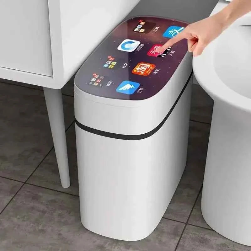Smart sensor trash can for home use, bedroom with lid, bathroom, anti-odor, bedroom and living room