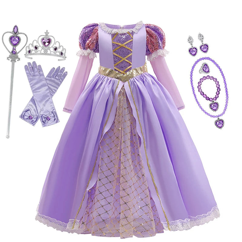 Disney Rapunzel Princess Dress for Girls | Tangled Costume