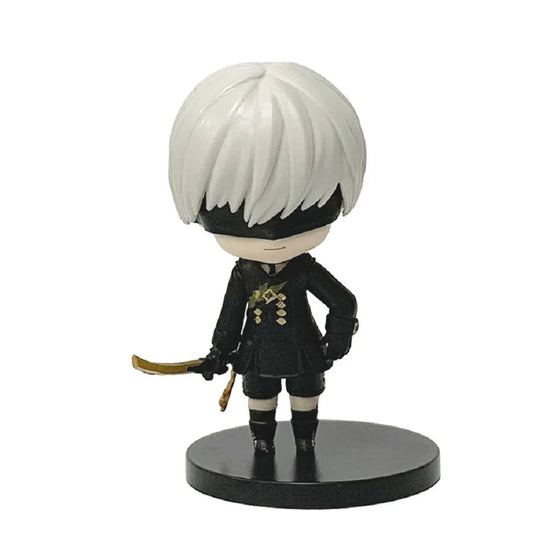 6pcs Q-version Anime Nier Mechanical Era Yurha 2B Miss Sister Sword Star Linkage 9S A2 Handmade Blind Box Doll Desktop Ornament SS69