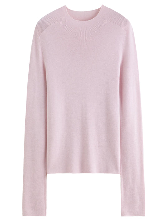 DUSHU Seamless Half-high Collar Pure Wool Pullovers Women Plus Size Autumn Winter Bottoming Sweater Solid Soft Breathable Tops