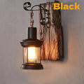 JIANKEXING Vintage Industrial Wood & Metal Wall Sconce