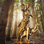 Moon Goddess Resin Statue 27cm Celestial Sculpture for Altar Decor