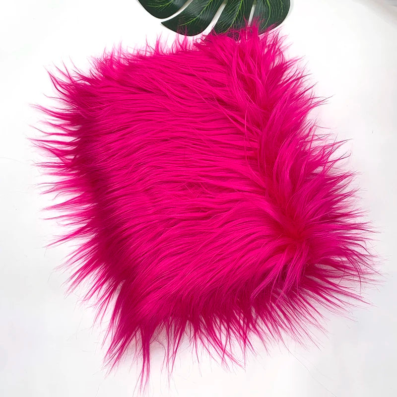 Faux Fur Fabric 8cm Long Pile Cosplay Patchwork Sheet