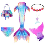 Mermaid Costume for Girl Mermaid Tail for Swimming Can Add Monofin Fin Girls Ariel Mermaid Costumes Cosplay Birthday Gift