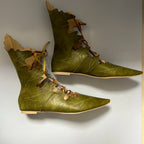 2026 Medieval Gothic Retro Elf Witch Leaves Lace Up Shoes For Women  Men Cosplay Costume Carnival Party Knight Boots Accessories