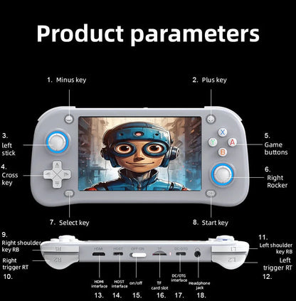 WDYQJE Open Source XF43 Retro Handheld Game Console Linux System Gaming Video Players Console Portable Pocket Device Child Gift SS69