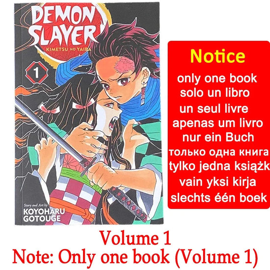 Demon Slayer Kimetsu No Vol 1-23 Yaiba Japan Youth Teen Fantasy Science Mystery Suspense Manga Comic Book Manga Books in English SS69 19.69 only 1 Book