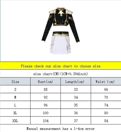 SS69 Anime Girl Group Cosplay Costume - Polyester Top and Pants Set