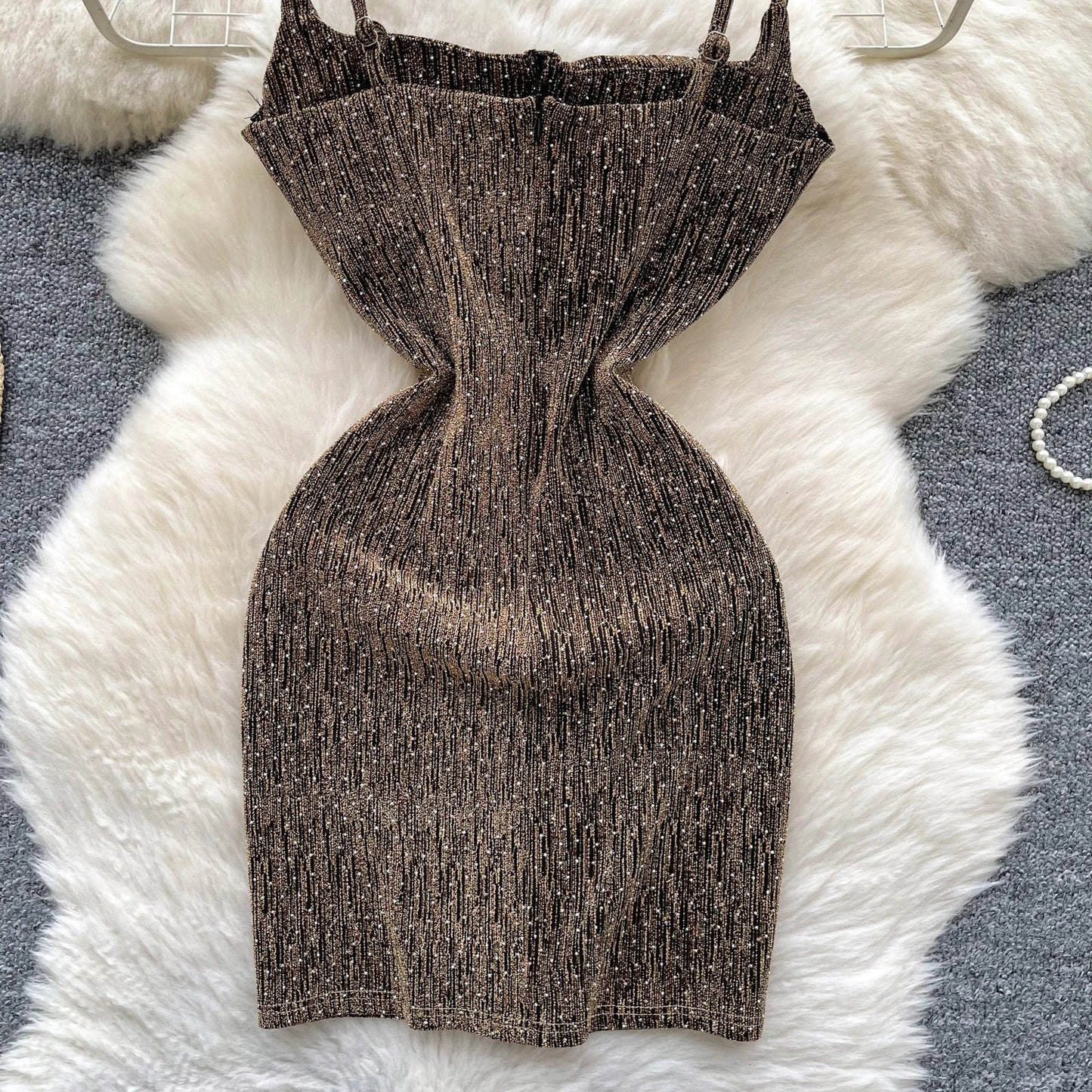 Sexy sleeveless glitter Backless Off Shoulder Fashion Birthday Party Evening Vestido Women Goth Slim Summer Hip Wrap Dress SS69