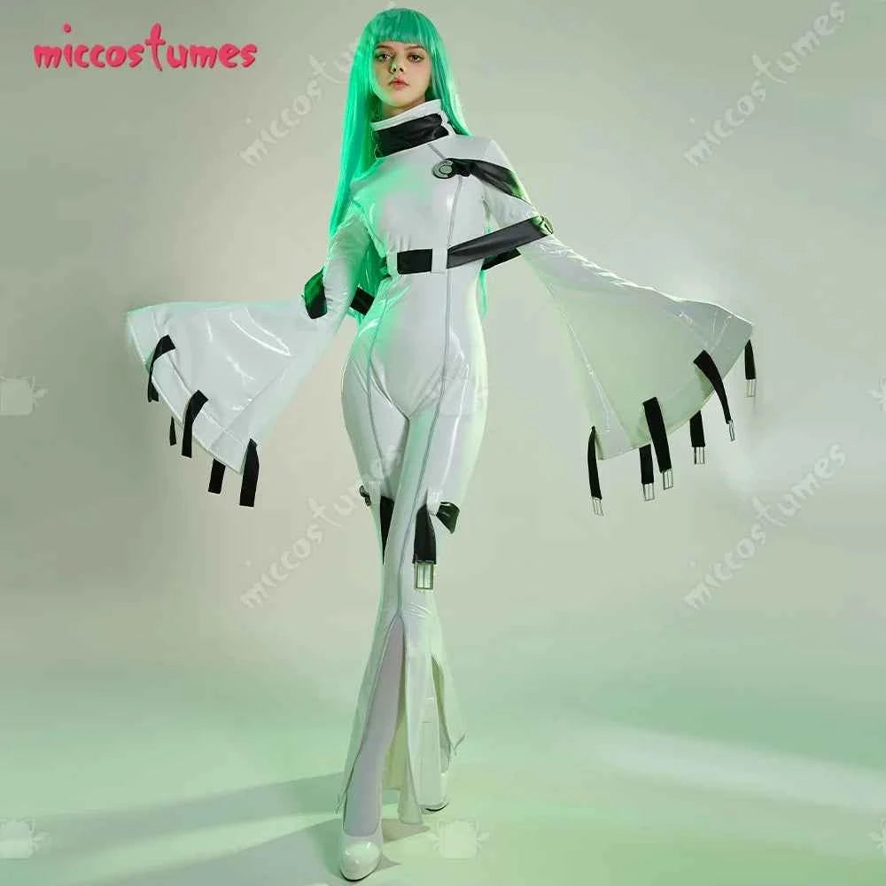 Miccostumes Women's Anime Cosplay Jumpsuit with Choker and Stockings