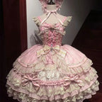 Victorian Gothic Dress Women Luxury Elegant Lolita Lace Ruffles Bow Wedding Y2k Dress Japanese Vintage Princess Party Dresses SS69