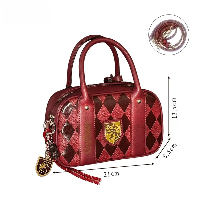 Pinky Harry Potter Shoulder Bag Vintage Preppy Crossbody Bag for Daily Halloween Christmas Birthday Gift for Students Fans Women