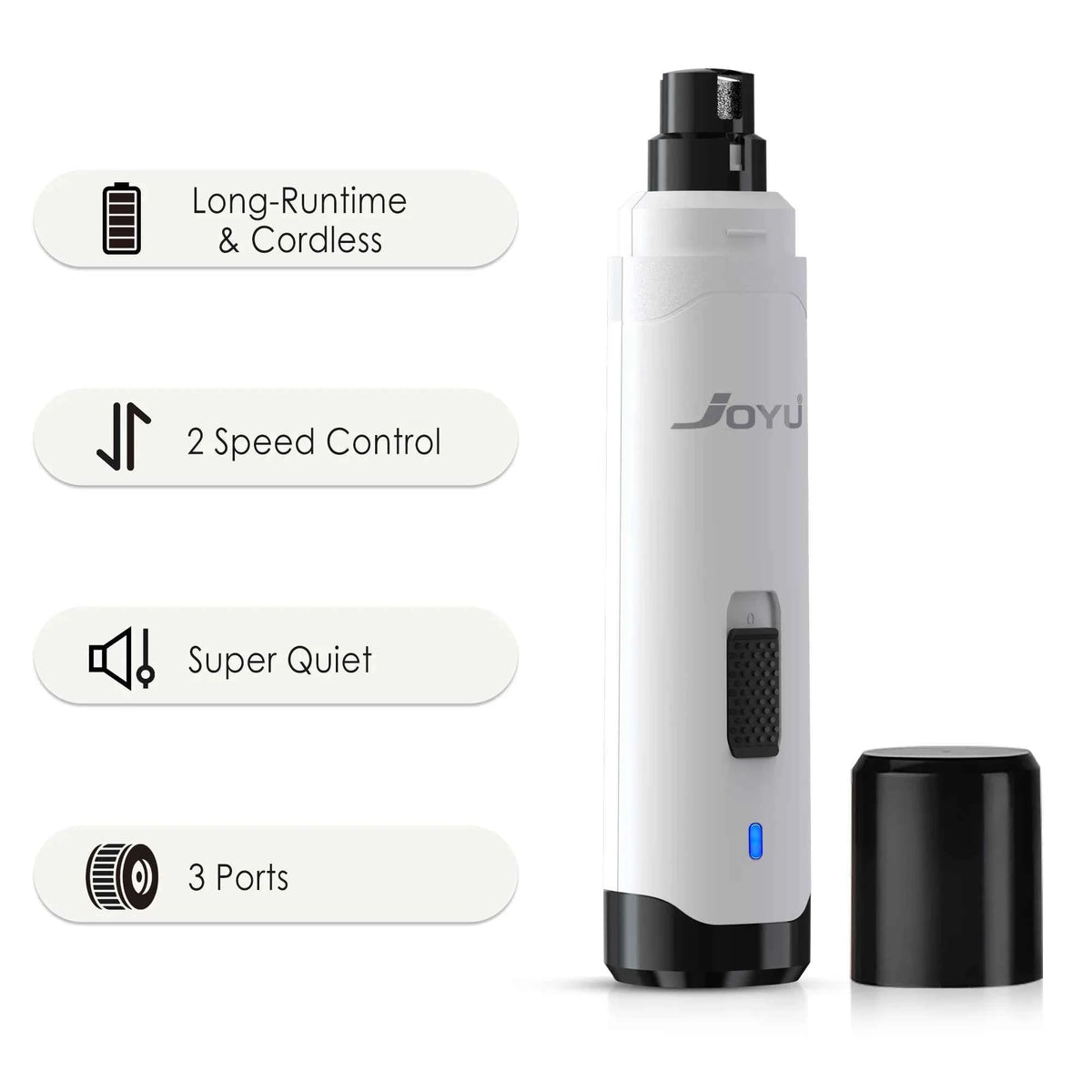 2-Speed Dog Nail Grinder  Enhanced Pet Nail Grinder Super Quiet Rechargeable Electric Dog Nail Trimmer Painless paws grooming