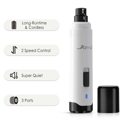 2-Speed Dog Nail Grinder  Enhanced Pet Nail Grinder Super Quiet Rechargeable Electric Dog Nail Trimmer Painless paws grooming