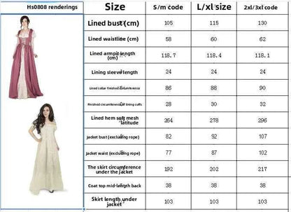 Medieval Renaissance Drama Dance Costume Halloween Girdle Cos Dress Halloween Costumes for Women Dress Love Live Cosplay