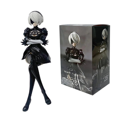 13-15CM NieR:Automata Yorha No. 2 Type B PVC Anime Action Figures Model Collection Ornament Anime Cartoon Model Toy Gift SS69 9.69 01-With box