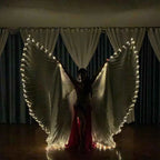 Belly Dance LED Isis Wings Both Sides Fluorescent Butterfly Performance Belly Dancing Bellydance Carnival Led Costumes Shows