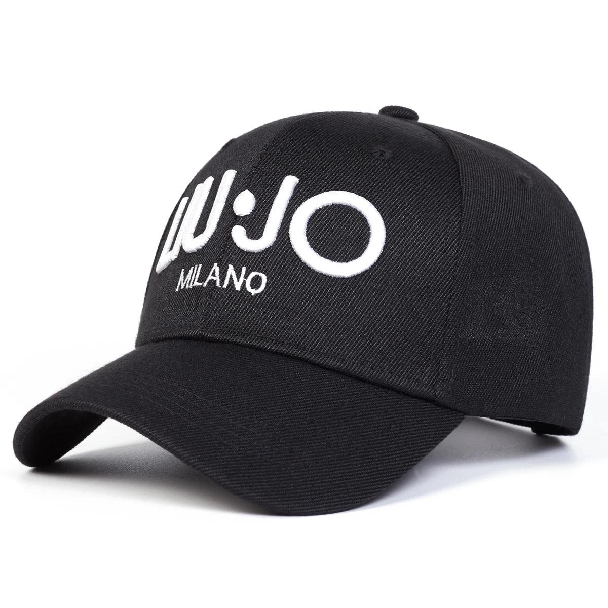 Unisex LIU JO MILANO Letter Embroidery Baseball Caps Spring Autumn Outdoor Sunscreen Hat Adjustable Casual Trucker Hats SS69 9.69 Black