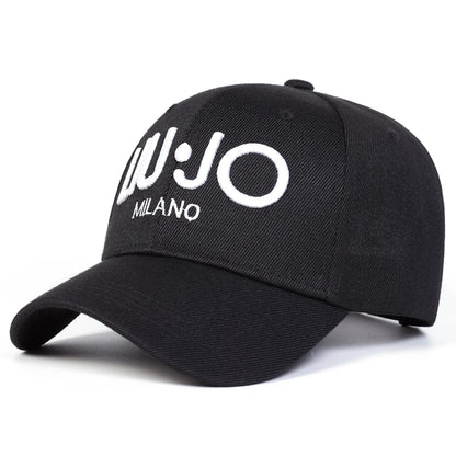 Unisex LIU JO MILANO Letter Embroidery Baseball Caps Spring Autumn Outdoor Sunscreen Hat Adjustable Casual Trucker Hats SS69 9.69 Black