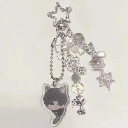 Game Love And Deepspace Rafayel Xavier Zayne Cosplay Key Chain Acrylic Keychains Backpack Pendant Key Ring Accessories