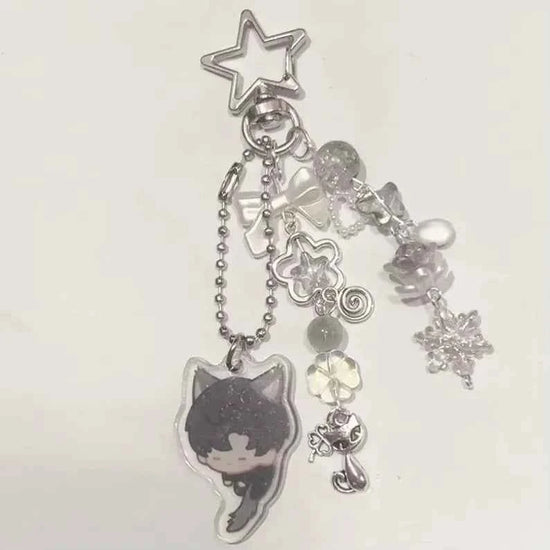 Game Love And Deepspace Rafayel Xavier Zayne Cosplay Key Chain Acrylic Keychains Backpack Pendant Key Ring Accessories