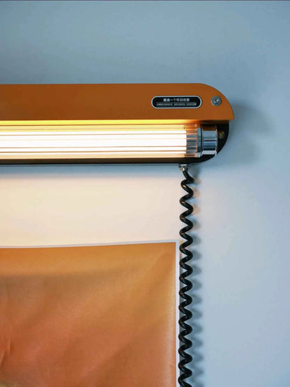 Bauhaus Retro Wall Lamp Vintage Industrial Orange Sconce No Wiring Needed LED Wall Light For Bedroom Study Room Sideboard Cafe
