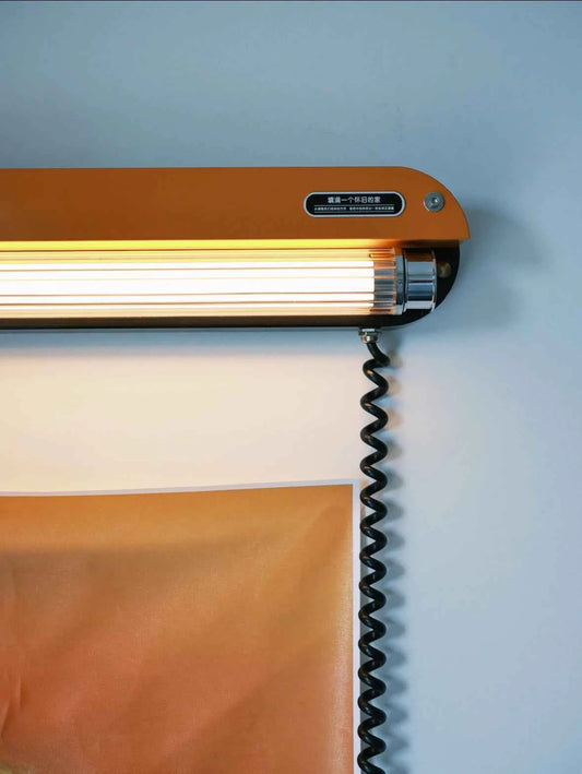 Bauhaus Retro Wall Lamp Vintage Industrial Orange Sconce No Wiring Needed LED Wall Light For Bedroom Study Room Sideboard Cafe