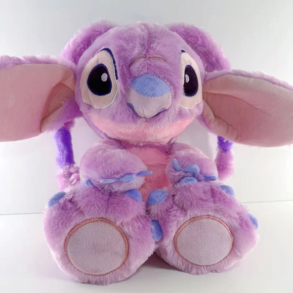 2025 hot Disney Lilo&Stitch Plush Doll Breath Child Peluche Soothes Toy Anime Baby Music Light Sleep Toys Pink Stitch Kid Gifts