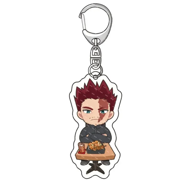 Fashion Anime College Keychain Cartoon Character Double Sided Acrylic Key Chain Fans Collection Jewlry Gift SS69