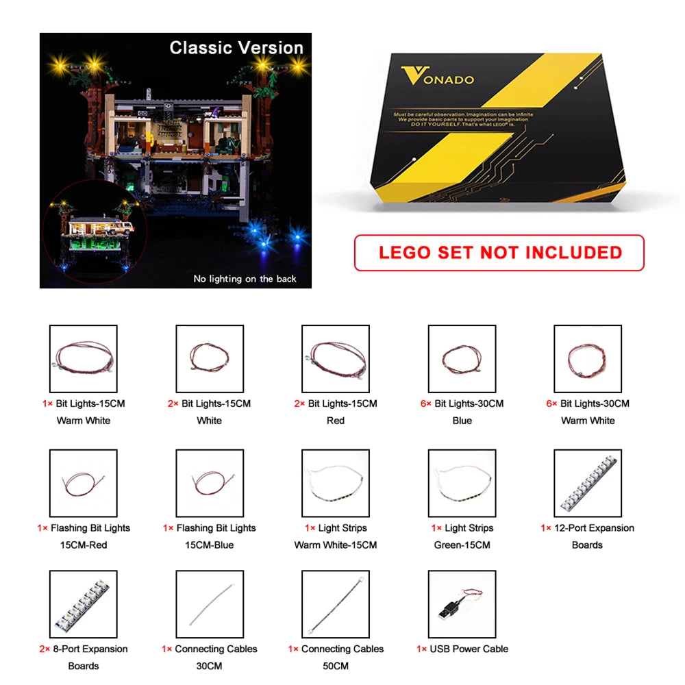 Vonado LED Light Set City 75810 Stranger Things The Upside Down Building Blocks Bricks Set DIY Toys Kit No Model SS69 63.69 Classic Version