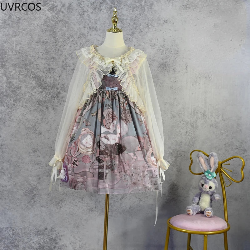 Japanese Sweet Lolita Ruffle Chiffon Shawl Top