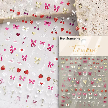 Cute Jelly Pink Cat Paw Print Nail Sticker Kawaii Pink Black Cat Claw 5D Embossed Self-Adhesive Nail Art Sticker Nail Art Decal SS69 7.69 TO3999