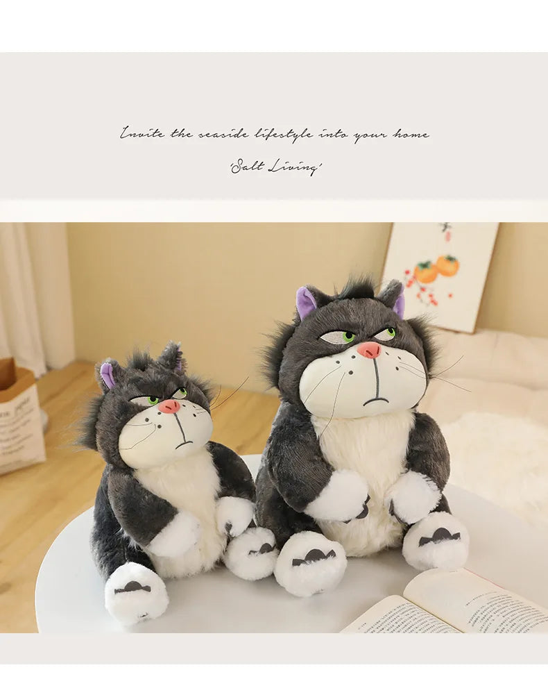 15-35cm Kawaii Cinderella Lucifer Cat Plush Toys Soft Anime Cartoon Princess Kids Stuffed Animals Doll Children's Birthday Gifts SS69
