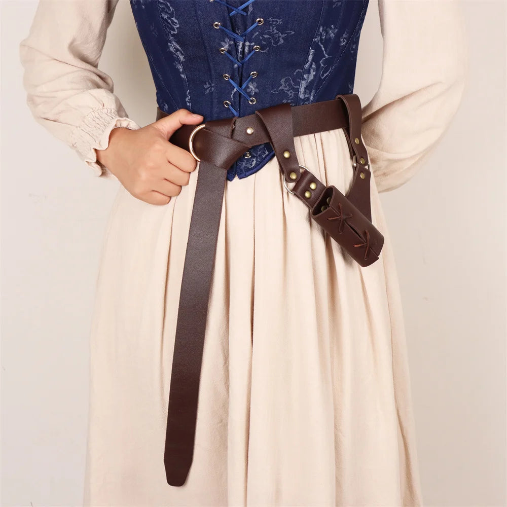 Medieval Knight Sword Sheath & Belt - Faux Leather Cosplay Scabbard
